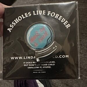 Crystal Ball Enamel Pin - Blue & Black